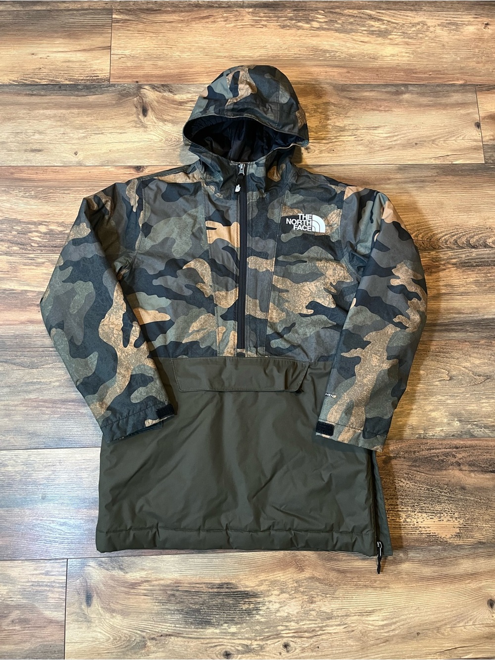 The North Face Youth L 14/16 Camo DryVent Pullover Jacket Hooded Hiking
